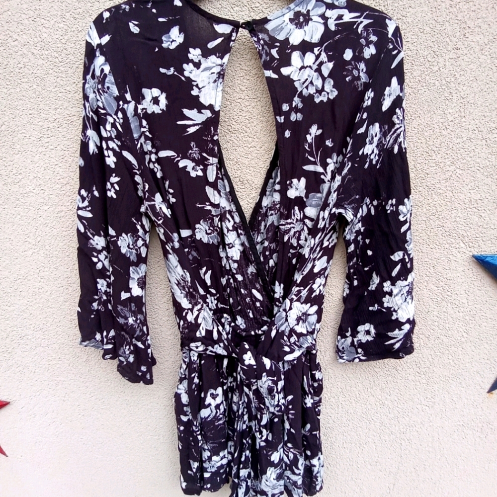 Sage Black and Grey Romper